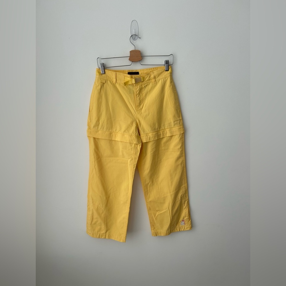 Vintage 90’s Ralph Lauren yellow cargo 2 in 1 pant short light yellow